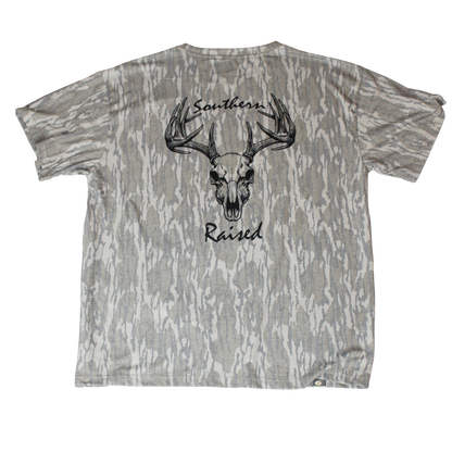 Mossy Oak Bottomland with deer skull
