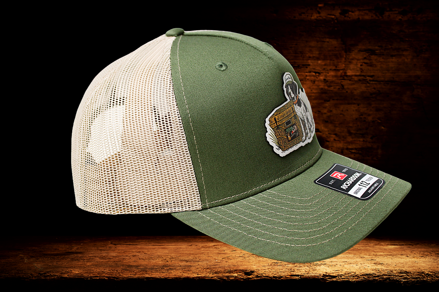 Hunting dog with cooler