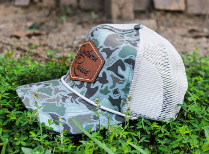 Dri-Duck Green Camo hat with Southern Raised patch