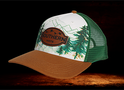 Locale Printed hat with Southern Leatherette Patch