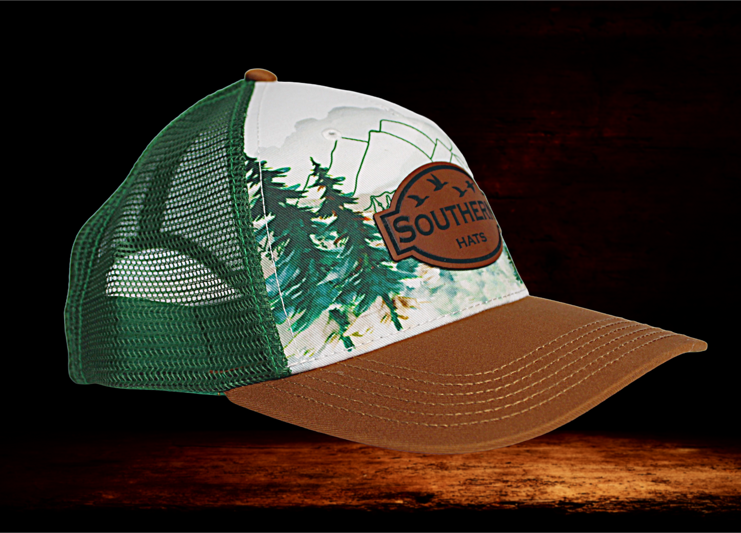 Locale Printed hat with Southern Leatherette Patch