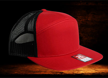 Richardson flat bill snap back with dog patch