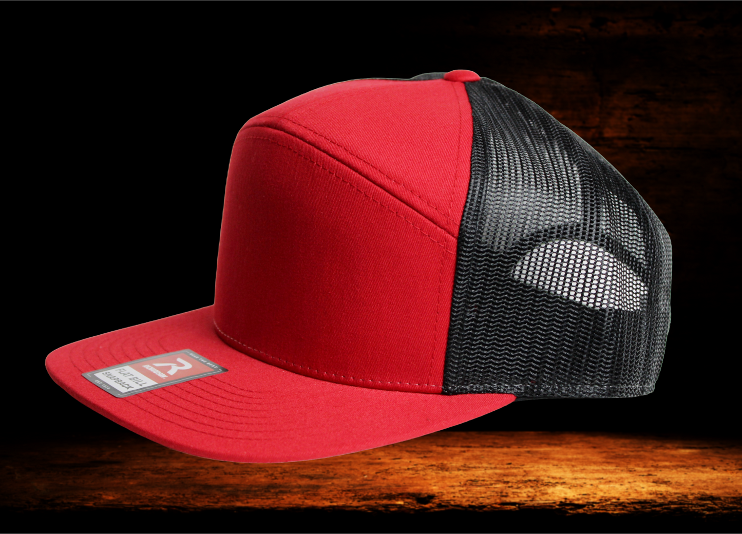 Richardson flat bill snap back with dog patch