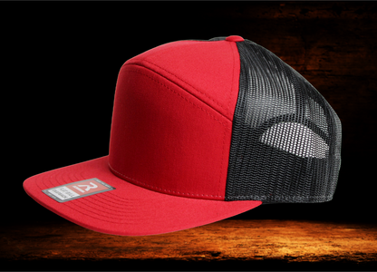 Richardson flat bill snap back with dog patch