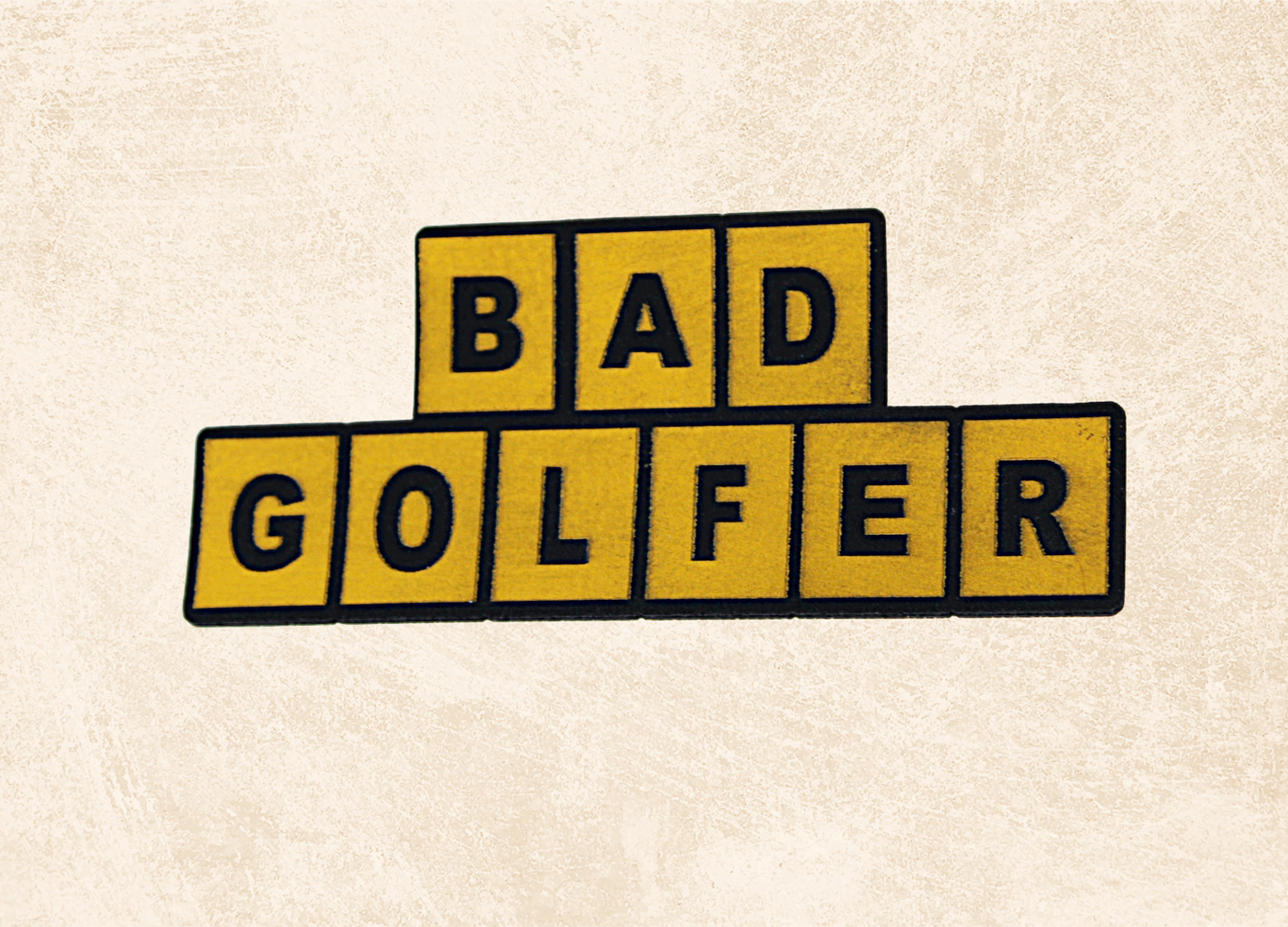 Bad Golfer yellow leather patch