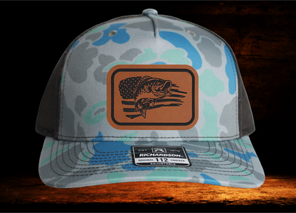 Richardson 112 blue camo with Bass patch
