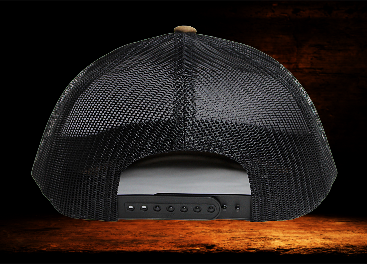 Yupoong Navy and white with camo patch