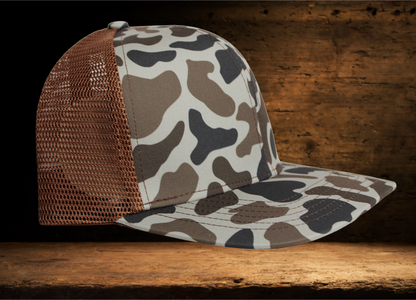 Brown Camo Lost hat Faith over Fear Patch