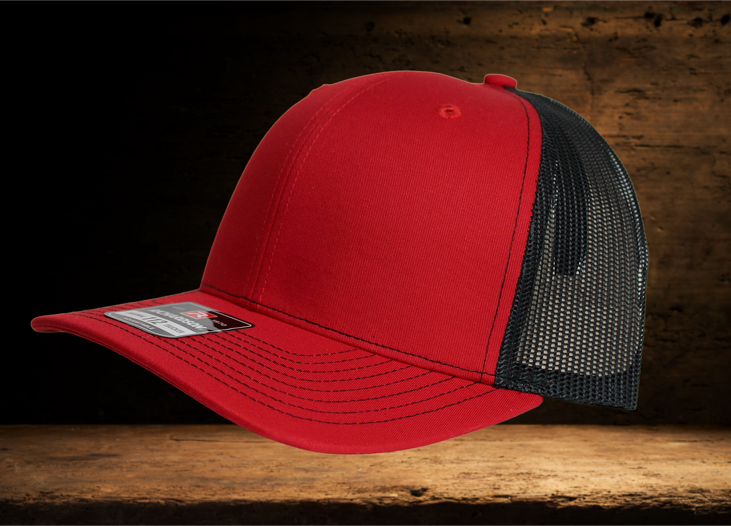 Richardson 112 Red and Black with Santa Patch