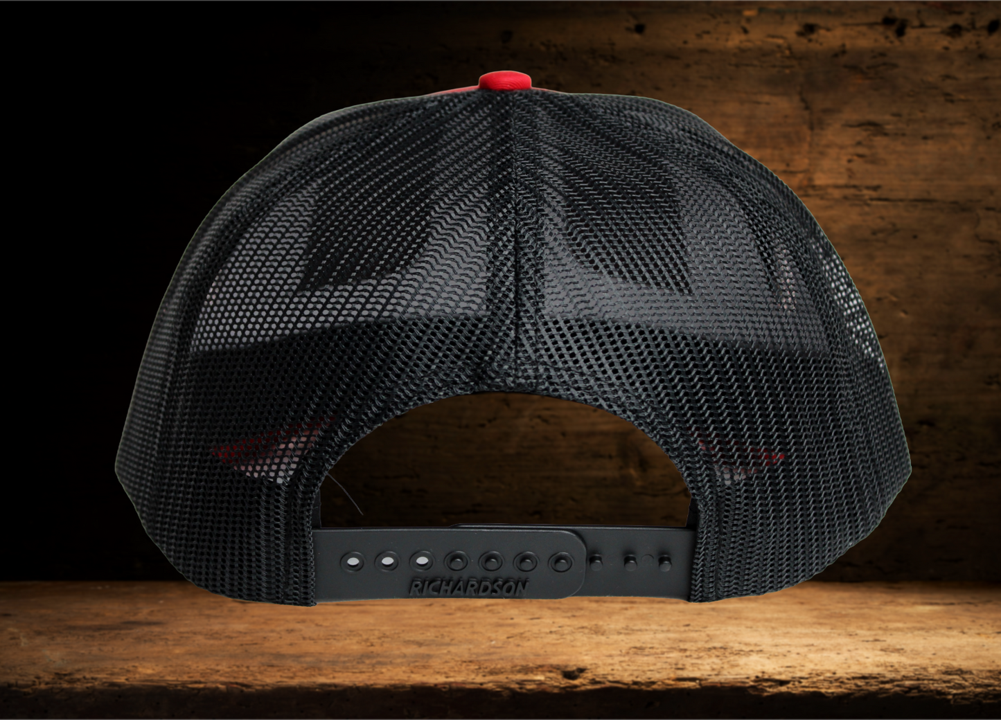 Richardson 112 Red and Black with Santa Patch