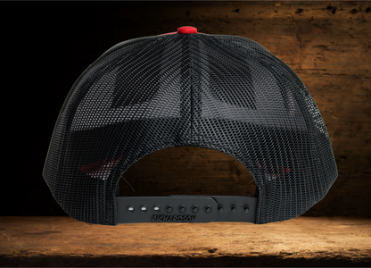 Richardson 112 Red and Black with Santa Patch