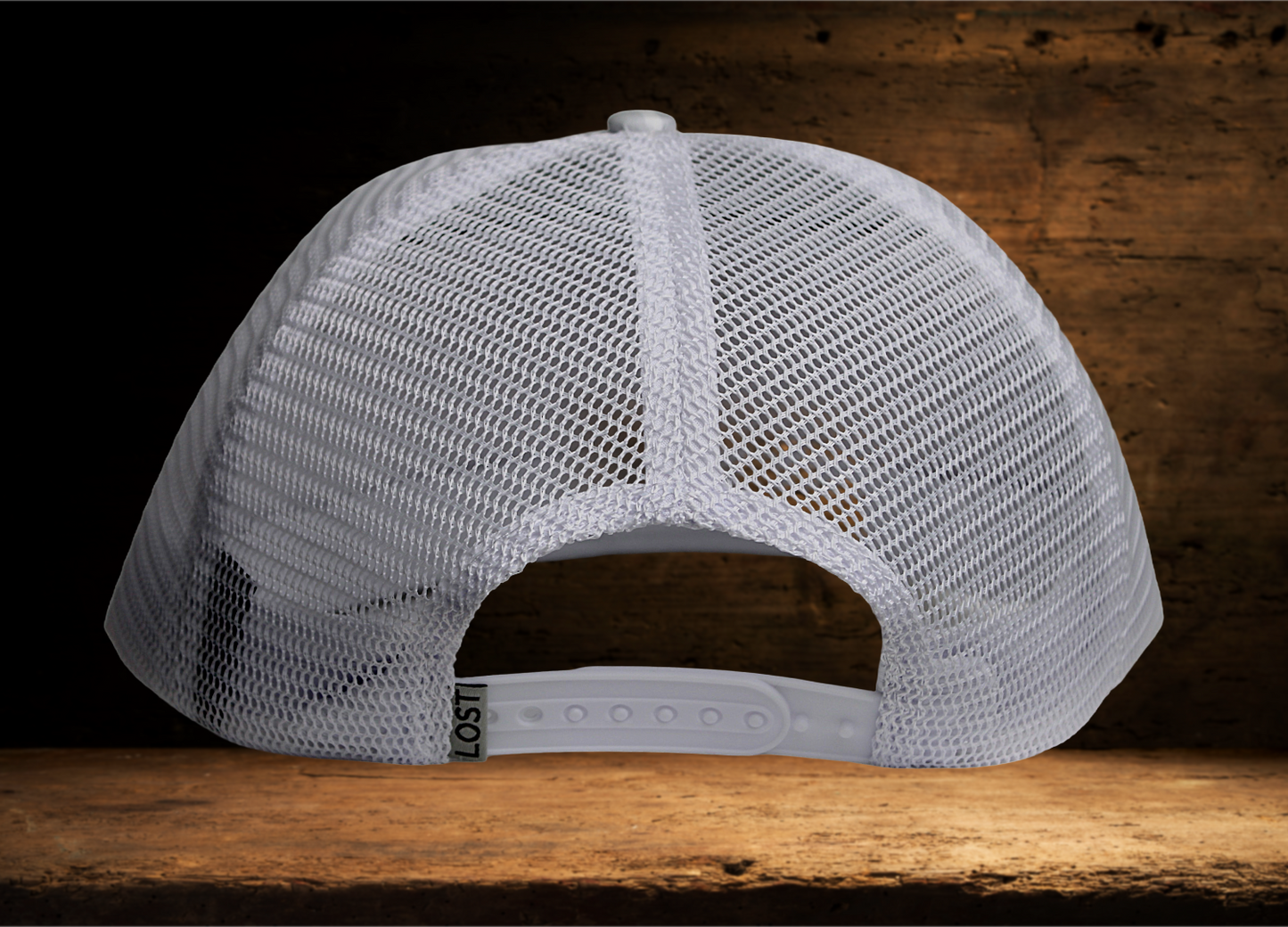 White Camo Lost Hat with Grateful Patch