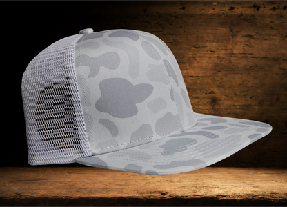 White Camo Lost Hat with Grateful Patch