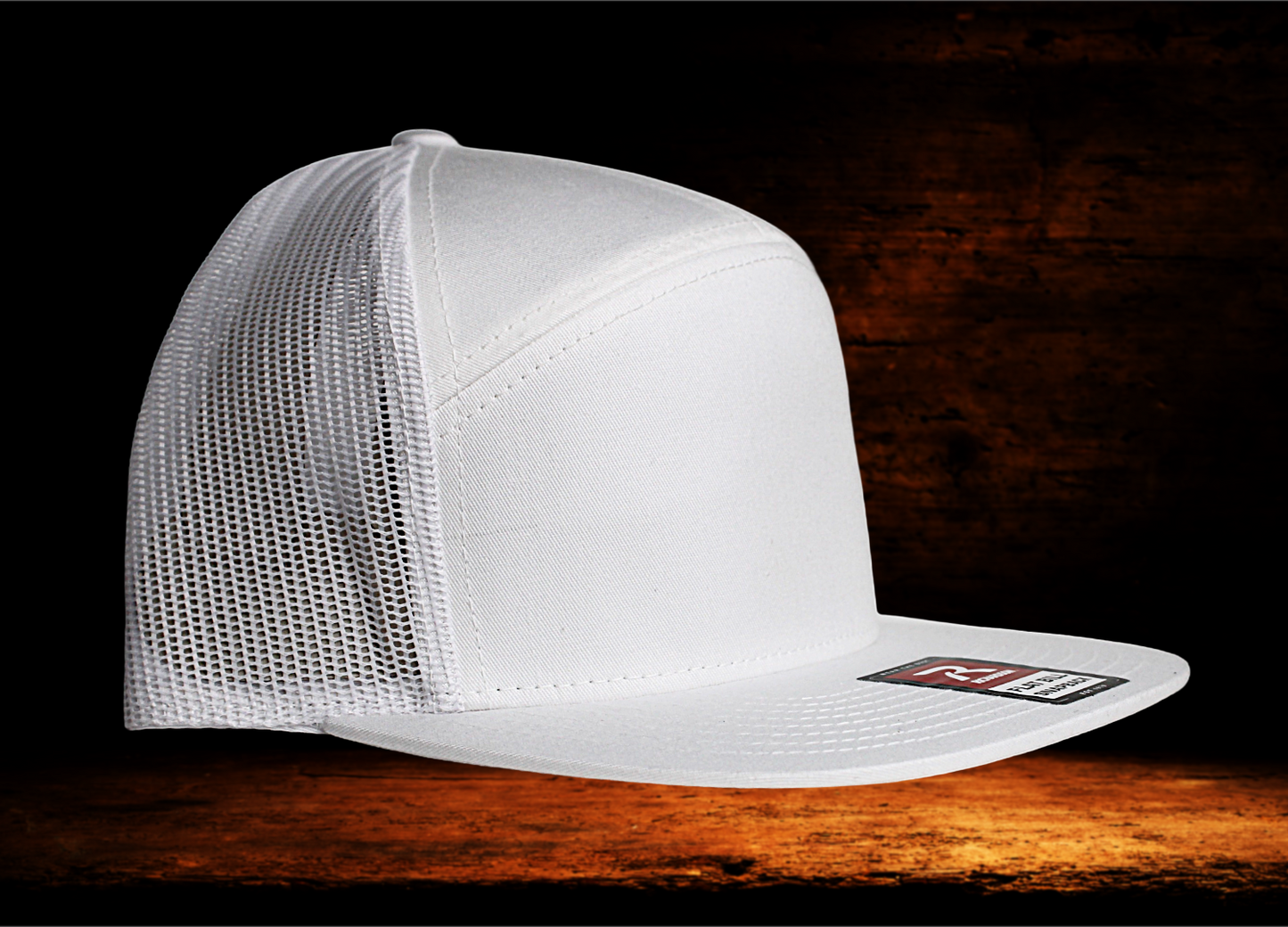 Richardson flat bill snap back with dog patch